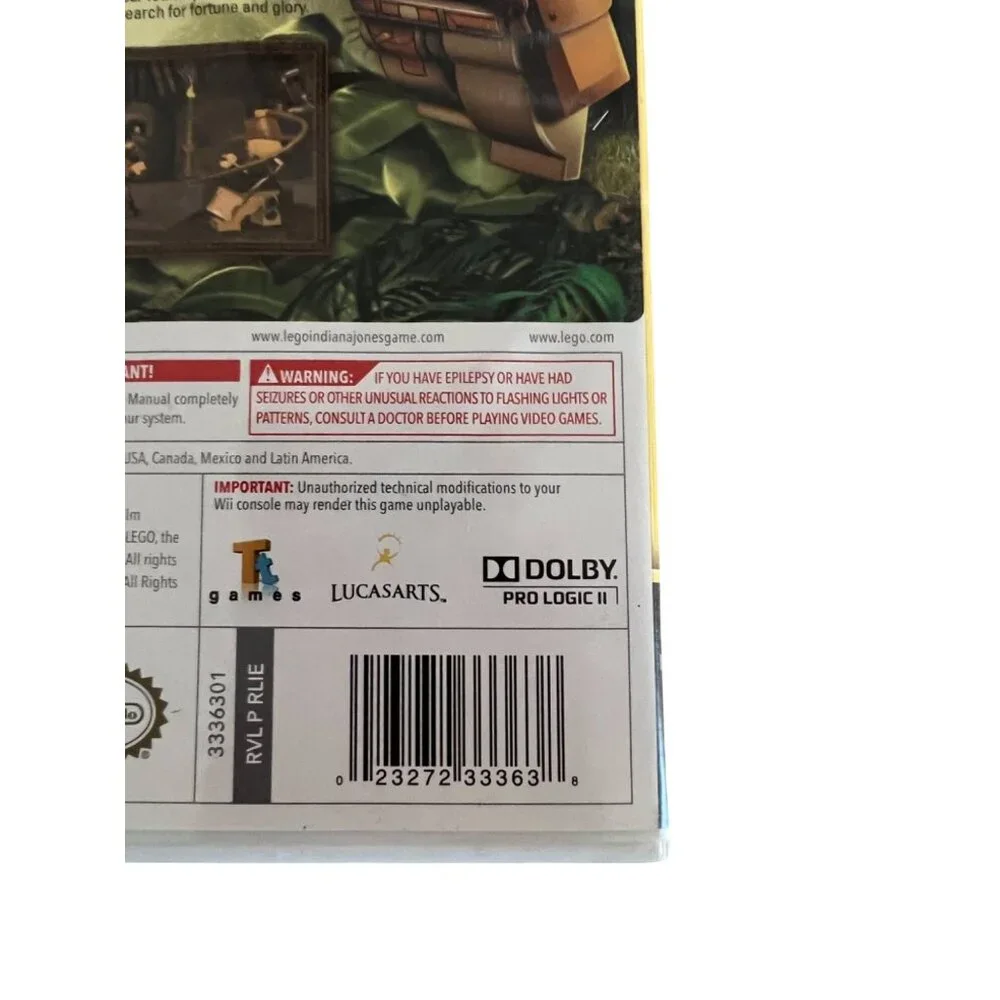 Lego Indiana Jones Original Adventures Nintendo Wii Video Game With Case